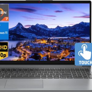 Lenovo IdeaPad 2024 Laptop, 15.6″ FHD IPS Touchscreen, 8-Core AMD Ryzen 7 5700U (Beat i7-1180G7), 24GB RAM, 1TB SSD, Radeon Graphics, Webcam,WiFi 6, Long Battery, Win 11 Pro+MarxsolAccessory