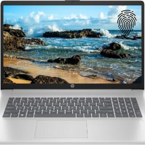 HP Essential Laptop, 17.3” FHD Screen, Intel Core i3-N305, 16GB RAM, 512GB SSD, Webcam, HDMI, Fingerprint Reader, Wi-Fi 6, Bluetooth, Windows 11 Home, Sliver
