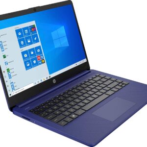 HP 14in Thin Light Laptop, Intel 2-Core CPU, 8GB RAM, 192GB Storage(64GB eMMC 128GB Micro SD),1Yr Office w/Accessories(Blue)