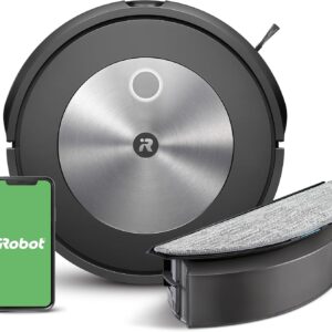 iRobot Roomba Combo j5 Robot – 2-in-1 Vacuum with Optional Mopping, Identifies & Avoids Obstacles Like Pet Waste & Cords, Clean by Room with Smart Mapping, Works with Alexa, Ideal for Pet Hair