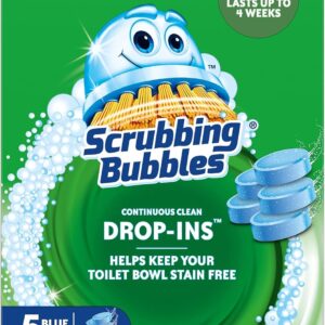 Scrubbing Bubbles Toilet Bowl Tablets, Continuous Clean Toilet Drop In Discs, Each Tablet Provides 4 Weeks of Protection Against Stains and Build Up, 5 Count (Pack of 1)