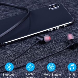 NANAMI Earbuds, Update Bluetooth Wireless Headphones, IPX7 Waterproof, in-Ear Earphones with Mic, Magnetic Neckband, HiFi Stereo Deep Bass Noise Cancellation Headsets,18 Hours Playtime for Gym,Sports