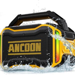 Speakers Bluetooth Wireless: 80W(Peak) Loud Speaker with Bass, 20H Playtime, IPX6 Waterproof, Large Jobsite Speakers for Work, Outdoor, Workshop, Garage, Portable Speaker with Subwoofer&TWS