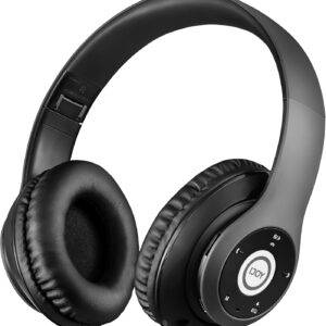 iJoy Bluetooth Headphones Over Ear, Wireless and Wired Foldable Headset Built-in Microphone – (Stealth) Adults Kids Men Women – Audifonos Auriculares Inalambricos