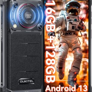 OUKITEL WP36 2024 Rugged Smartphone – 10600mAh Rugged Phone 128dB Loud Speaker, 16GB+128GB Dual Sim Phones 6.52″ Big Screen, Android 13 Cell Phone, NFC/OTG, T-Mobile Compatible Rugged Smart Phone