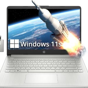 HP Stream 14″ HD BrightView Laptop, Intel Celeron N4120, 16GB RAM, 256GB Storage (128GB eMMC + 128GB USB Card), Intel UHD Graphics, HD Camera, Fast Charge, 1 Year Office 365, Win 11 S, Silver