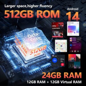 Air3 Rugged Smartphone Unlocked- 24GB+512GB Cell Phone, 6.6” Dynamic Island Display, 100MP+32MP+20MP Camera, 5000mAh(30W) Battery Phones, 4G Dual SIM Android14 Phone, G96/IP68/69K/NFC/GPS