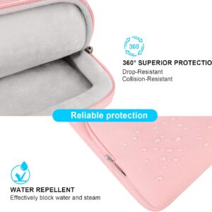 Lacdo 360° Protective Laptop Shoulder Bag, 16 inch Laptop Bag for 16 inch New MacBook Pro M4/M3/M2 /M1 Pro Max A3403 A3186 A2991 A2780 A2485 2024-2019, 15″ Surface Laptop 7th Copilot+PC Computer, Pink