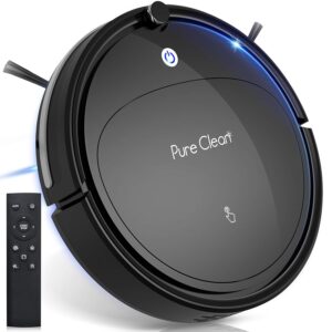 SereneLife Robot Vacuum Cleaner – Self Charging Robo Vacuum Cleaner – 1200pa Suction, Self Path Navigation, 70 Min Run Time – Carpet Hardwood Linoleum Tile PUCRCX70