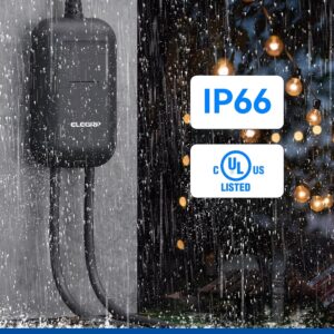 ELEGRP PQR20 Outdoor Smart Plug Waterproof IP66, WiFi Plug with 2 Individually Sockets, Compatible with Alexa & Google Assistant, Smart Outdoor Outlet for String Lights, UL Certified, 1 Pack, Black