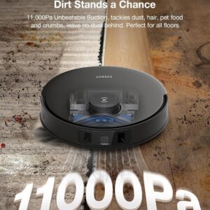 ECOVACS DEEBOT T30S Robot Vacuum and Mop, 11000Pa, ZeroTangle Technology, TruEdge Adaptive Edge Mopping, Hot Water Mop Washing, Self-Emptying, Self Refilling, Auto-Mop Lifting, Obstacle Avoidance