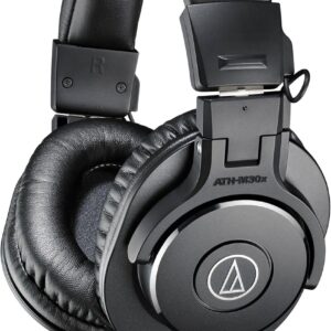 Audio-Technica ATH-M30x Professional Studio Monitor Headphones, Black