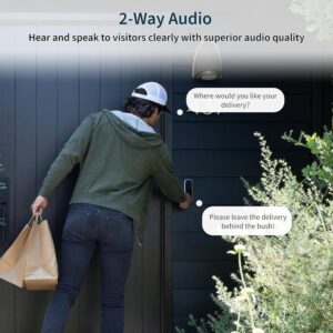 Arlo Video Doorbell 2K | 2nd Gen | Wire-Free/Wired Option, 2-Way Audio, Night Vision, Head to Toe Video View, Integrated Siren | Live Stream | Real Time Notifications |180 Deg Wide View, White